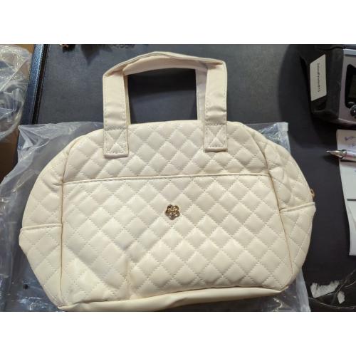 Lunch Bag for Women, Small Lunch Box for Women, Insulated Lunch Bag with Front Pocket for Adults (Cream)