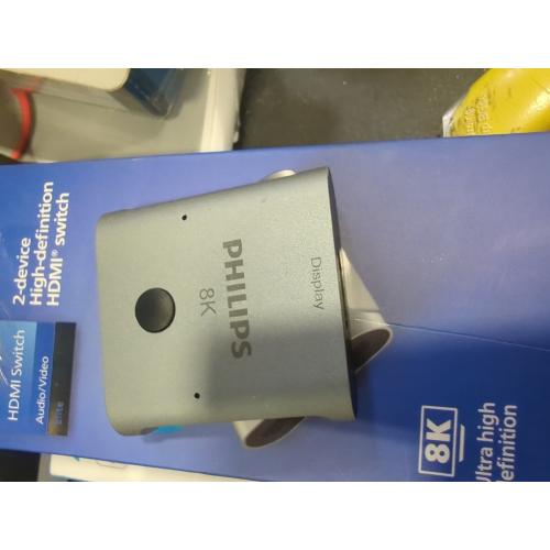 Philips 8K HDMI 2-Port Switch - Silver