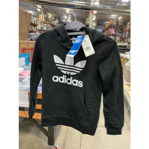 adidas Big Boys Logo-Print French Terry Hoodie - Black - S (8/10)