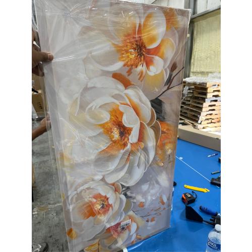 Suconvng Canvas Art Wall Decor Modern Minimalist Home Wall Decor Flower Paintings Orange White Wall Art Prints Floral Art Pictures For Bedroom Kitchen Office Artwork 20×40