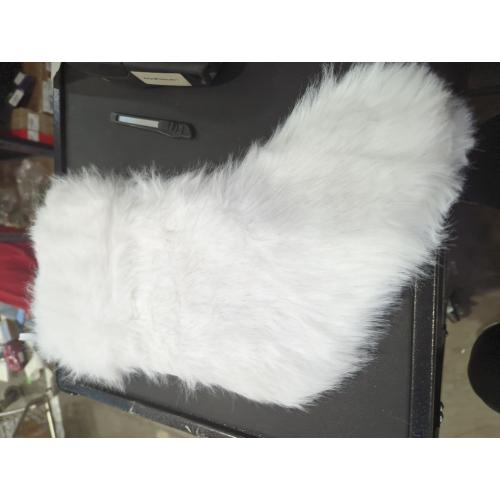Christmas Stocking ~ Fluffy White Faux Fur Chic, Glam Holiday Design