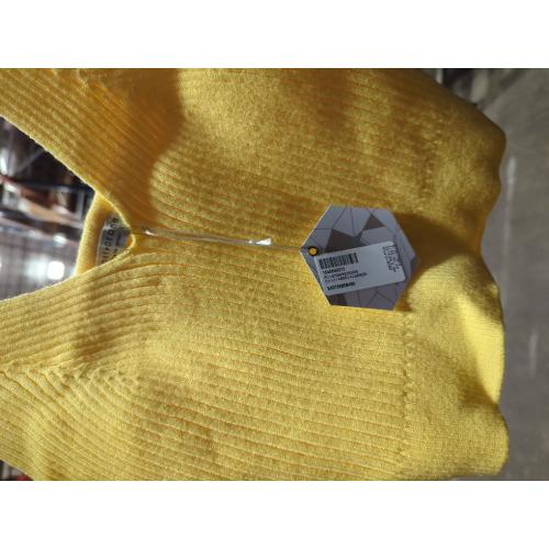 Size medium Langwyqu Women's Wool Spaghetti Strap Sexy V Neck Sweet Cut Crop Top Camisole Yellow