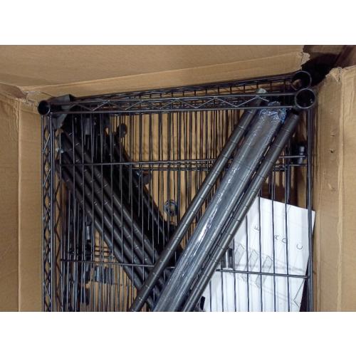 4 Tier Mini Fridge Shelf Adjustable Height Storage Shelf Metal Storage Rack Mini Fridge and Microwave Stand for Dorm, Kitchen, Office, Black