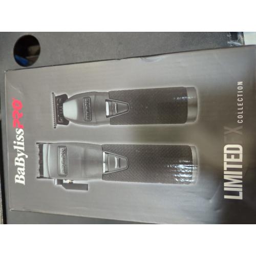 Black BaBylissPRO LIMITEDFX Cord/Cordless Hair Clipper and Hair Trimmer Prepack, High-Torque Brushless Motors, High-Performance Lithium-Ion Batteries