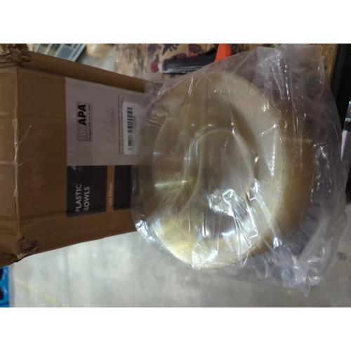 I00000 102PCS Gold Glitter Plastic Plates, Gold Glitter Disposable Plates Clear Plastic Party Plate Include 51 Dinner Plate 10.25 and 51 Dessert Plate 7.5 for Parties &Wedding