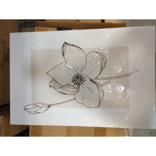 3Pcs Neutral Botanical Canvas Wall Art Beige Simple floral Painting Pictures Wall Decor Vintage Line flower Poster Print Artwork for Living Room Bedroom Bathroom Scene Home Decoration