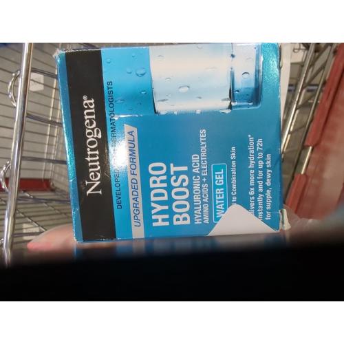 Neutrogena Hydro Boost Water Gel, 24 Hr Hydration for Normal/Oily Skin, Signature Fragrance, Face Moisturizer with Hyaluronic Acid, Skin Care for Juicy, Deeply Hydrated Skin, 1.7 oz