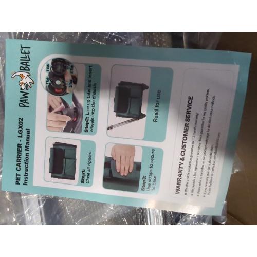 YUDODO 25lbs Large Cat Carrier with Wheels Lightproof Airline Approved Dog Carrier for Small Dog Detachable Rolling Pet Carrier for Traveling Groomers Vet Visits(Gray-Green)