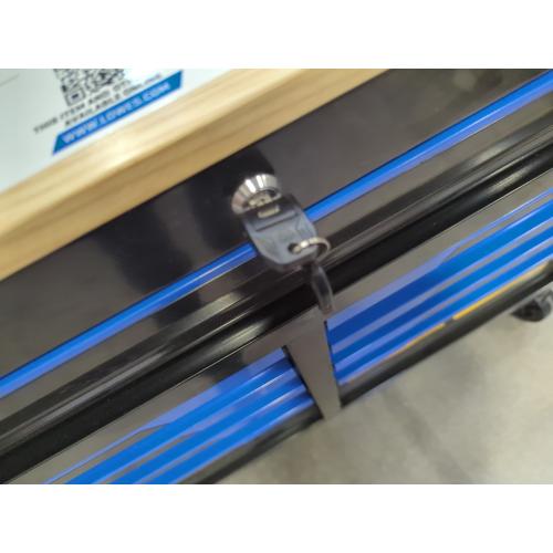 Kobalt 46.1-in L x 37.2-in H 9 -Drawers Rolling Black Wood Work Bench