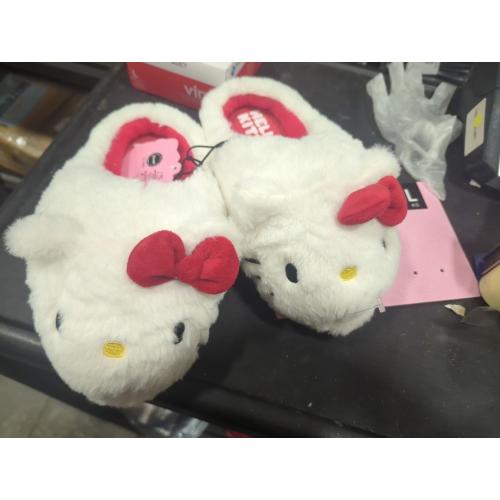 Size L 4-5 Officially Licensed Hello Kitty House Slippers | Hello Kitty Cozy Soft