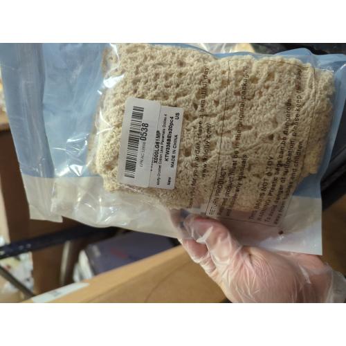 kilofly Crochet Cotton Lace Placemats Doilies 4pc, Oval, Beige, 7.8 x 14 inch