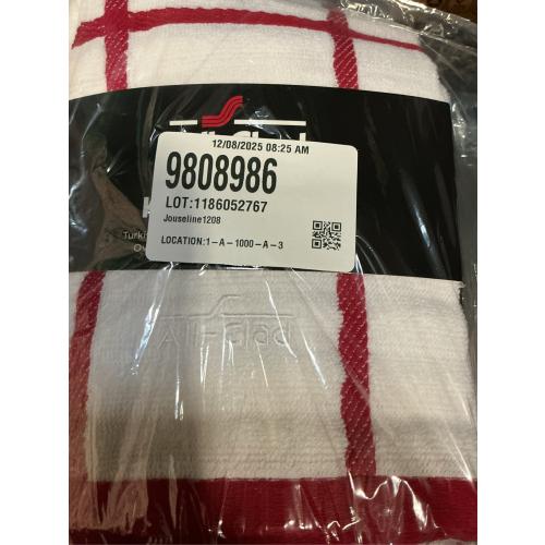 3 packs All-Clad Checked Kitchen Towel: Highly Absorbent, Super Soft Long Lasting - 100% Cotton, 17x30 Tea Towel for Cleaning & Drying Dishes, Pans, Glassware, or Countertops, (1-Pack), Chili