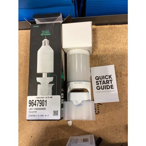 Bulb Cam Plug-In, 2K Wireless HD Security Camera Outdoor Indoor Full Color Day and Night, Dimmable LED Bulb