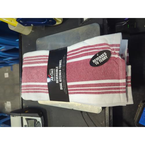 3 Pack of Chili All-Clad Dual-Purpose Kitchen Towels: Highly Absorbent - 100% Cotton, 17x30 Dish Towels for Cleaning & Drying Dishes & Glassware, 3-Pack, Chili