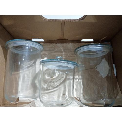 Set of 3 Glass Jar