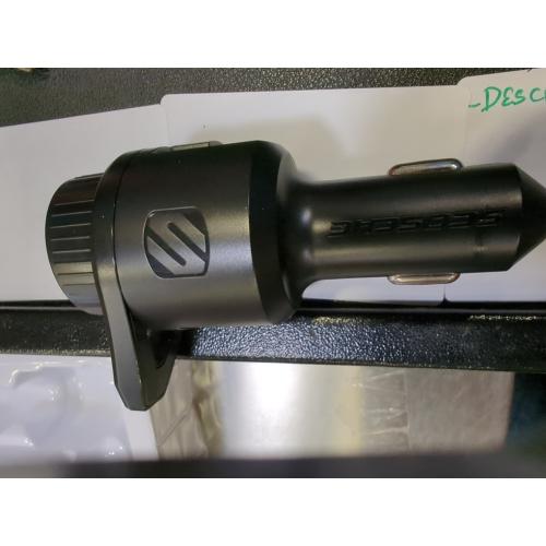 Damage box Scosche BTFM9 FM Bluetooth Transmitter Car, Dual 12W USB-C and USB-A Charging Ports, Fast Type C Car Charger, Wireless Radio Bluetooth Adapter, Hands-Free Kit for Calls, Siri and Google Assistant