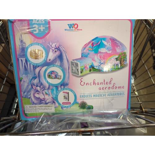 W&O Enchanted Aerodome with LED Lights - Inflatable Princess Castle for Kids Aged 3-12, Inflates in Seconds Creating an Immersive Fairytale Experience (Fan Not Included)