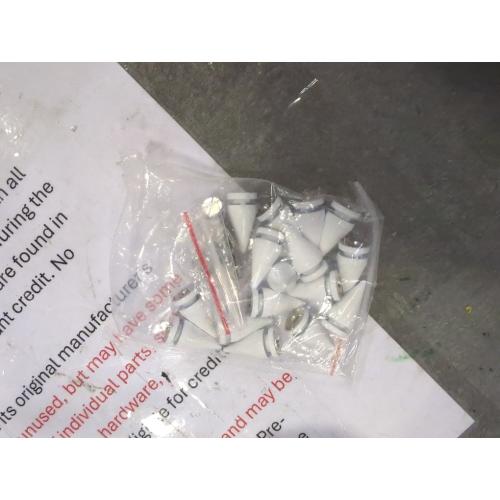 uxcell 16Pcs Cone Spike Stud Rivet, 10x20mm Screw Back Tree Studs and Spikes for Leather Craft, Clothing, Shoes, Belts, Bags (White)