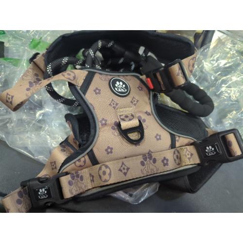 Size XL Color brown IVY&LANE No Pull Dog Harness with Leash Set, Reflective No Choke Pet Vest,Adjustable Oxford Dog Vest Harness with Easy Control Handle for Medium Dogs