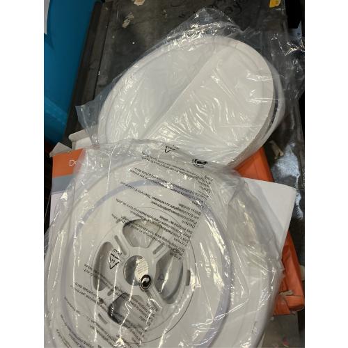 2Pack 12 Inch LED Flush Mount Ceiling Light Fixture with Remote Control, Dimmable 2000K Warm Night Light for Bedroom, 24W 3000K-6500K Color Adjustable Hardwire Lamp for Hallway, Memory Function, White