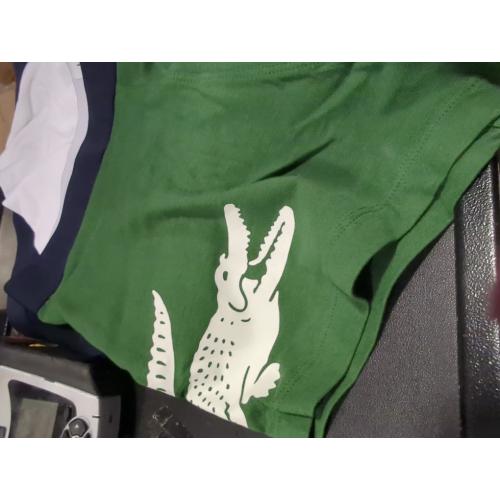 Size Large Lacoste mens Cotton Stretch Big Croc Print Boxer Briefs, 3-pack