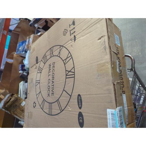 LEIKE Extra Large Wall Clock,Silent Little Ticking,Battery Operated Round Modern Wood Wall Clocks for Living Room, Bedroom,Farmhouse,Office Vintage Big Home Decor-32 Inch/80CM-Black-Arabic Number