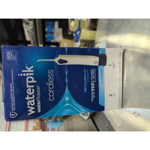 Waterpik Cordless Pulse Rechargeable Portable Water Flosser for Teeth, Gums, Braces Care and Travel with 2 Flossing Tips, Waterproof, ADA Accepted, WF-20 White, Packaging May Vary