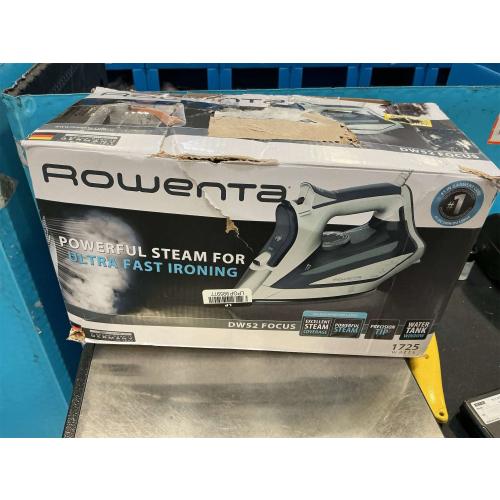 Rowenta Iron Steamer for Clothes, Focus Stainless Steel Soleplate, 400 Microsteam Holes, Powerful Steam Iron, Lightweight, Leakproof, 1725 Watts