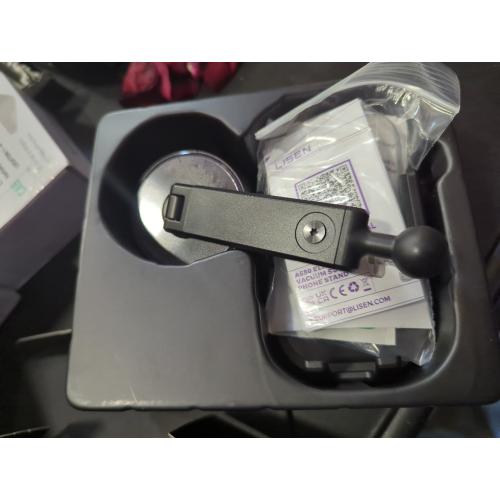 LISEN Electric Retractable Car Phone Mount, iPhone Vacuum Electric Suction Cup Phone Mount, Suction Cup Magnetic Phone Holder, only for Mirror, for iPhone 17 Pro Max Plus 16 15 ~ X, Samsung Galaxy S25