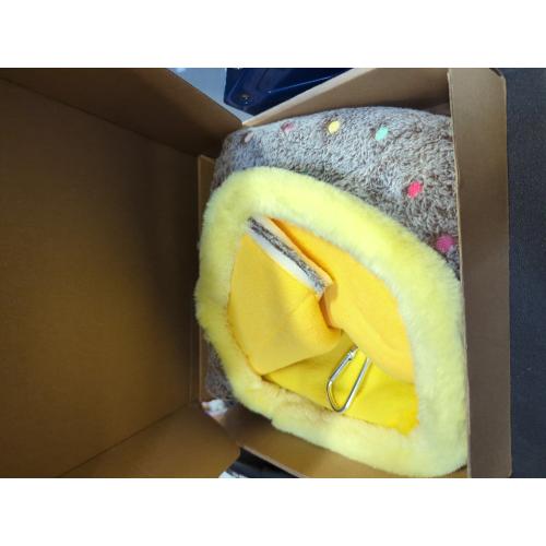 Yellow and Brown 9*9*10.4 MEWTOGO Large Winter Warm Bird Nest House, Comfortable Bird Bed for Cage with Mat, Hanging Hammock Shed Hideaway Hut Gift for Macaws African Grey Amazon Parrots