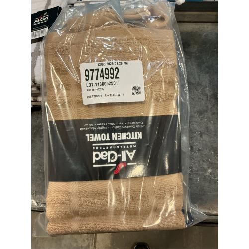 All-Clad Solid Kitchen Towel: Highly Absorbent, Super Soft Long Lasting - 100% Cotton, 17x30 Tea Towel for Cleaning & Drying Dishes, Pans, Glassware, or Countertops, (1-Pack), Cappuccino