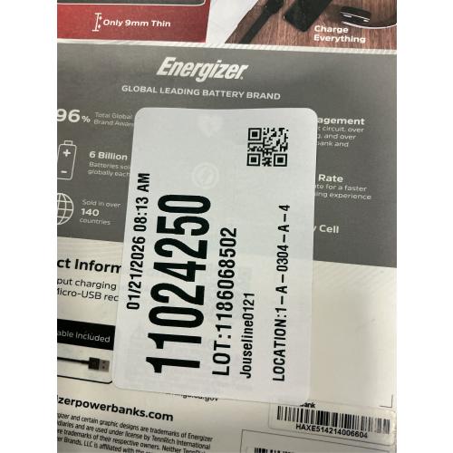 Energizer MAX Power Bank UE5044 5000mAh LiPo Compact Portable Battery Charger
