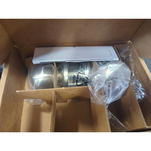 Size , 1-3/8” to 1-3/4”, Satin Nickel Amazon Basics Bedroom/Bathroom Door Knob With Lock, Coastal, 1-3/8” to 1-3/4”, Satin Nickel