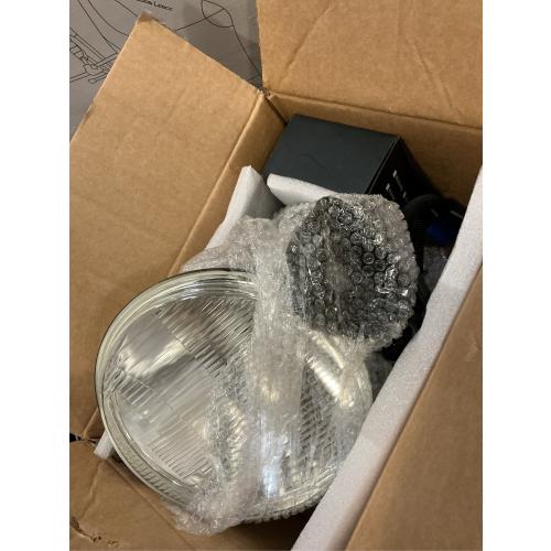 H4/9003 LED Headlight Bulbs   7 Inch H6024 Glass Round LED Headlight Housing,Halogen Sealed High Low Dual Beam,Original Classic Look Conversion Pair Kit Pair