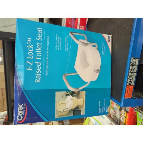 Carex E-Z Lock Raised Toilet Seat With Handles, 5 Toilet Seat Riser with Arms, Handicap Raised Toilet Seat For Seniors and Elevated Toilet Seat