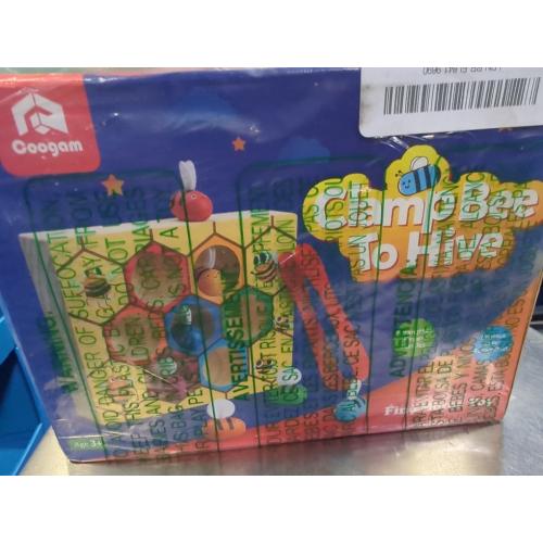 Coogam Toddler Fine Motor Skill Toy, Clamp Bee to Hive Matching Game, Montessori Wooden Color Sorting Puzzle, Early Learning Preschool Educational Gift Toy for 3 4 5 Years Old Kids