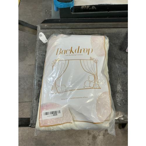 10ft x 10ft Ivory Backdrop Curtain for Wedding Ivory Wrinkle Free Backdrop Drapes Panels for Parties Baby Shower Bridal Shower Birthday Photo Photography Polyester Fabric Background Decoration