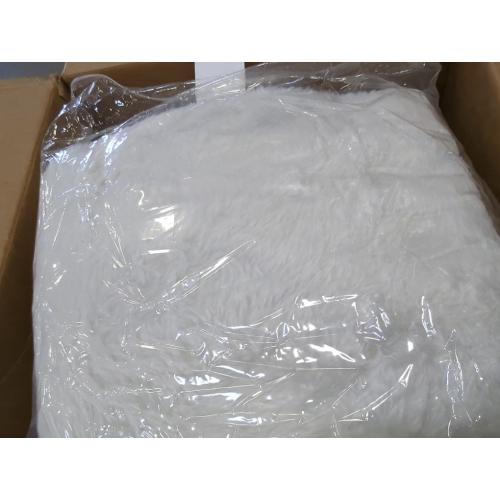 Big Joe Lotus Foam Filled Teardrop Bean Bag Chair with Removable Cover, Ivory Short Shag, Soft Faux Fur, 4 feet Big, Fuf Large Teardrop