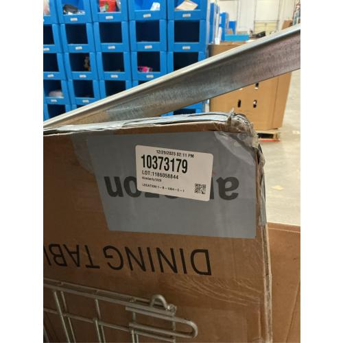 FERN Modern Square Black Plastic Tabletop Folding Table 33.5 in. 4 Legs Dining Table, No Assembly, Seats 4