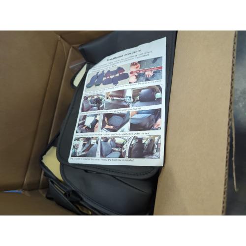 Car Seat Cover Full Set, Leather Car Seat Cover, Waterproof Seat Covers, Car Seat Cushion, Nappa Leather Seat Covers Car Seat Protector Universal Fit Most Cars Black