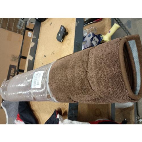 PURRUGS Dirt Trapping Door Mat 32 x 70, Non-Slip/Skid Machine Washable Entryway Rug, Dog Doormat, Super Absorbent Welcome Mat for Muddy Wet Shoes and Paws, Brown