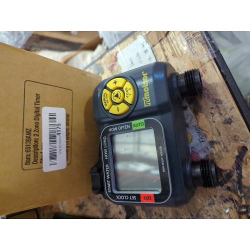Melnor 65138AMZ AquaTimer Digital Hose Timer, 1-Zone Timer, QuickConnect Bundle, Black, Yellow