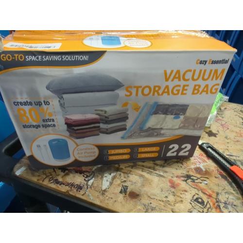 Vacuum Storage Bags with , 22 Pack (3 Jumbo/3 Large/8 Medium/8 Small) Vacuum Seal Space Saver Bags for Clothing, Pillows, Blanket, Bedding, Comforters