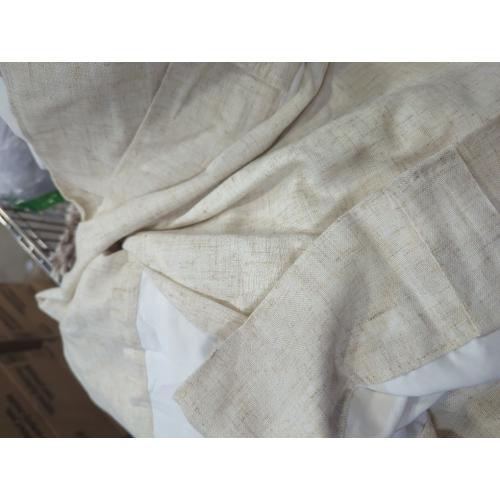 100% Blackout Shield Linen Blackout Curtains for Bedroom 84 Inches Long, Back Tab/Rod Pocket Living Room Drapes, Thermal Insulated Blackout Curtains 2 Panels Set, 50 W x 84 L, Oatmeal