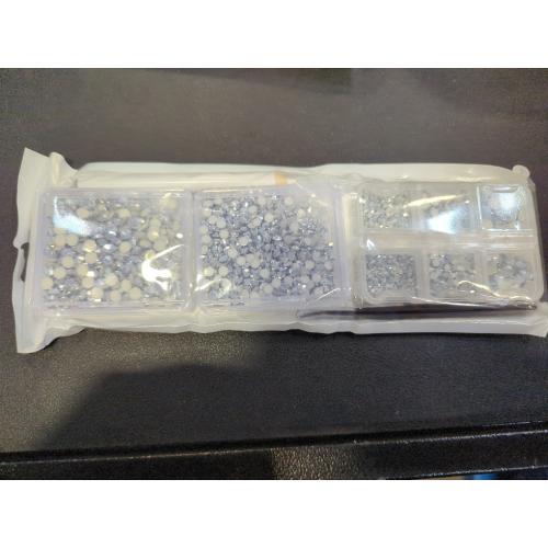 3 Boxes 5070PCS Metallic Silver Resin Flatback Rhinestones for Crafting 2mm 3mm 4mm 5mm 6mm Mine Silver Stones No-Hotfix Gems Diamonds Charms for Nails Face Eyes Makeup Tumblers Mugs DIY Crafts