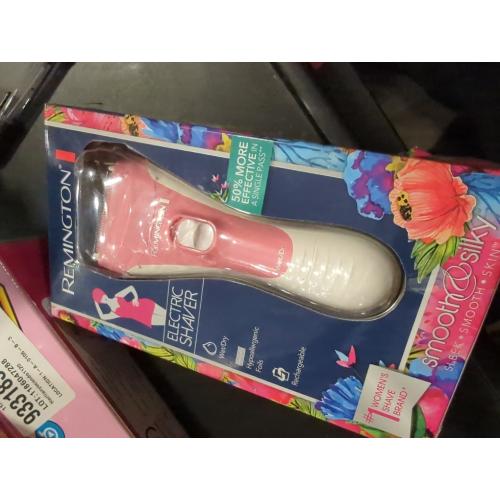 Remington WDF4821US Smooth & Silky Electric Shaver for Women, 3-Blade Cordless Foil Shaver and Bikini Trimmer for Wet or Dry Use, Pink