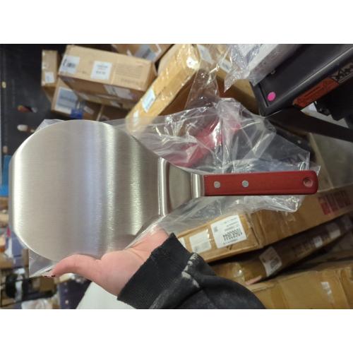 UTENEW Stainless Steel Pizza Spatula Peel Shovel Cake Lifter Wood Handle Plate Holder Baking Tool Baking Homemade Pizza 8Inch