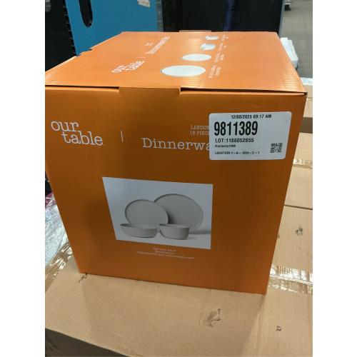 Our Table Landon 16-Piece Dinnerware Set in Sea Salt