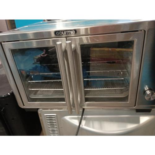 Gourmia Air Fryer French Door Toaster Oven - 6-Slice Capacity, LED Display with 19 Cooking Presets, Stainless Steel