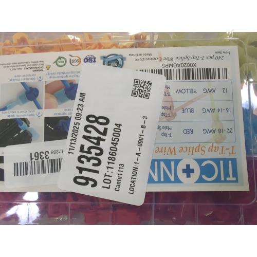 TICONN 240Pcs T Tap Wire Connectors, T Wire Quick Splice Connector, T Connectors for Wiring with Storage Case (240Pcs)